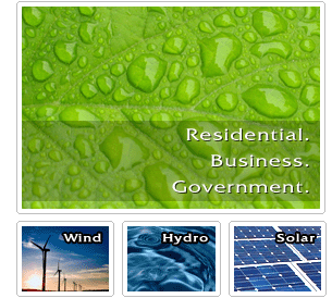 Residential, Business, and Government Wind, Hydro, and Solar